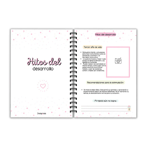 Agenda pediátrica dinosaurio arcoiris 3