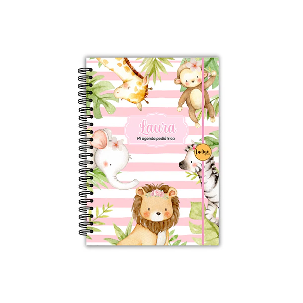 Agenda pediátrica safari pink 