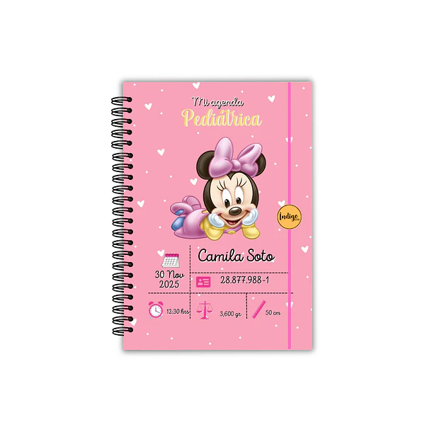 Agenda pediátrica Minnie feliz