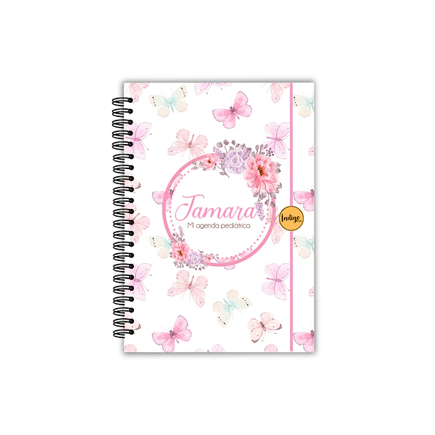 Agenda pediátrica mariposas  pastel 1