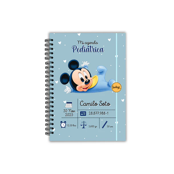 Agenda Pediátrica Mickey bebé feliz