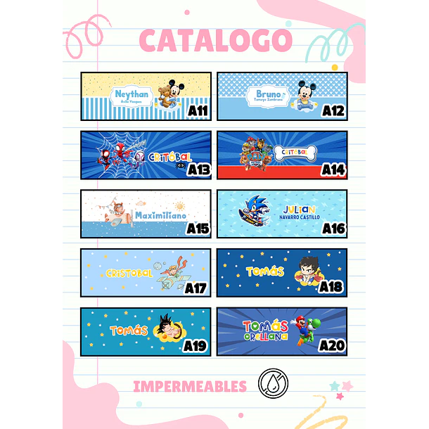 Set de 3 Estuches de muda diseños varios 6