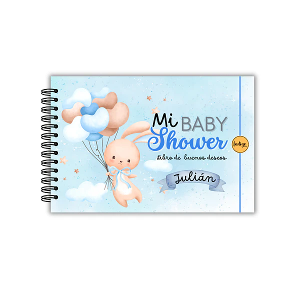 Libro buenos deseos baby shower conejin