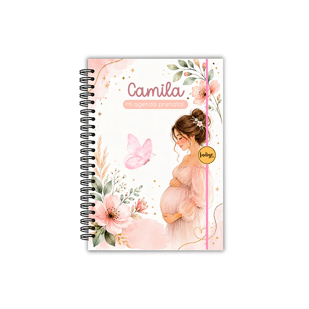 Agenda Prenatal mariposa rosa 1