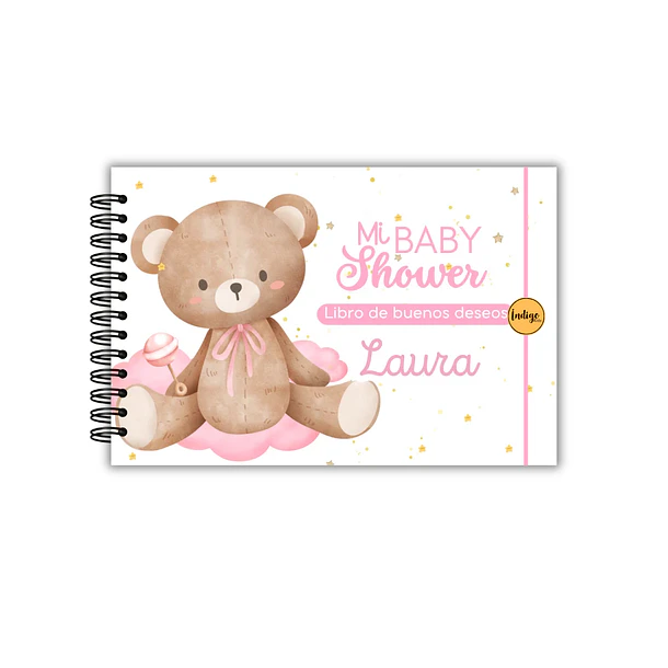 Libro de buenos deseos baby shower osita peluche  1