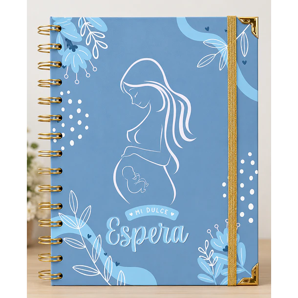 Agenda prenatal Mi dulce espera - Azul