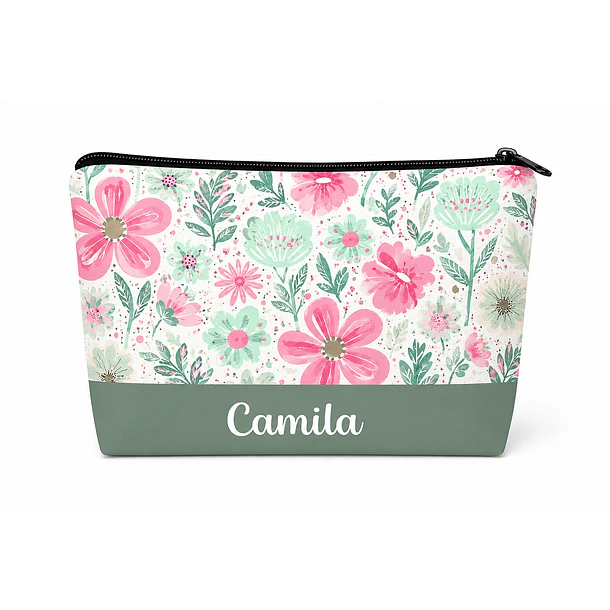 Neceser y Cosmetiquero flores  2