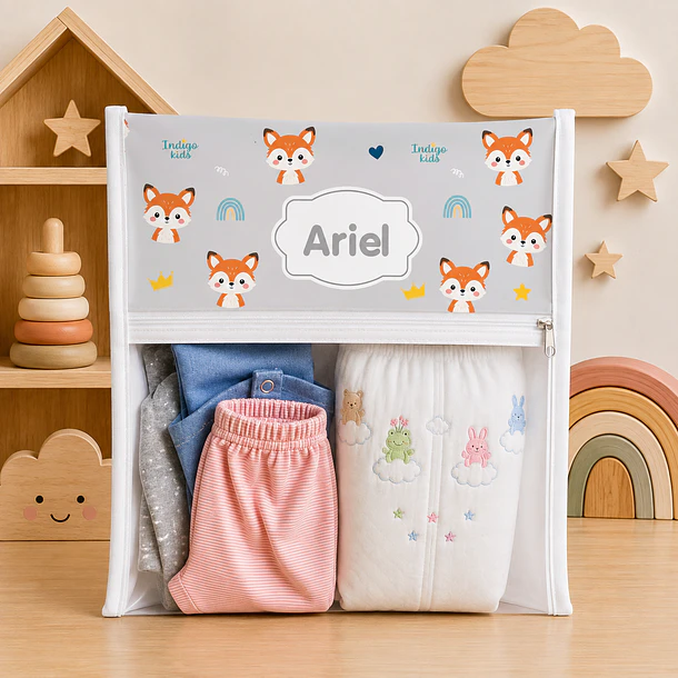 Set de 4 Estuches para mudas del bebé colección Indigo  6