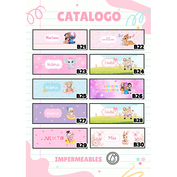 Estuche para mudas del bebé diseños varios 6