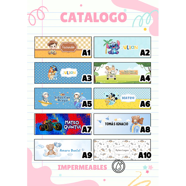 Estuche para mudas del bebé diseños varios 7