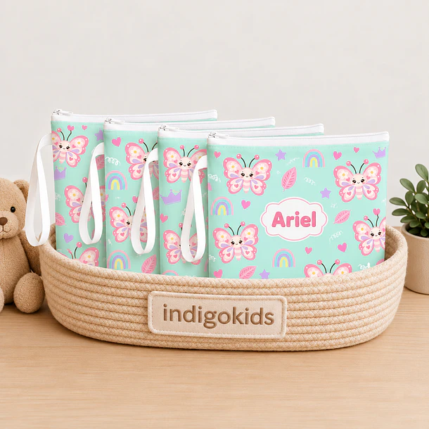 Set de 4 Bolsas  para mudas del bebé personalizado  11