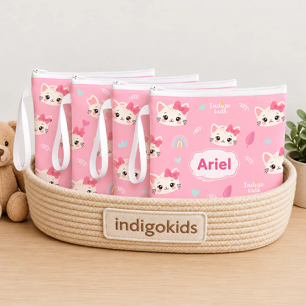 Set de 4 Bolsas  para mudas del bebé personalizado  13
