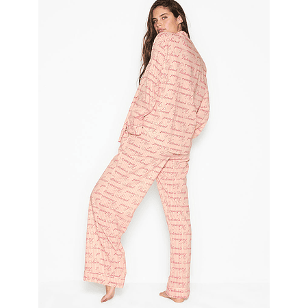 Conjunto pijama algodón rosa Victoria’s Secret