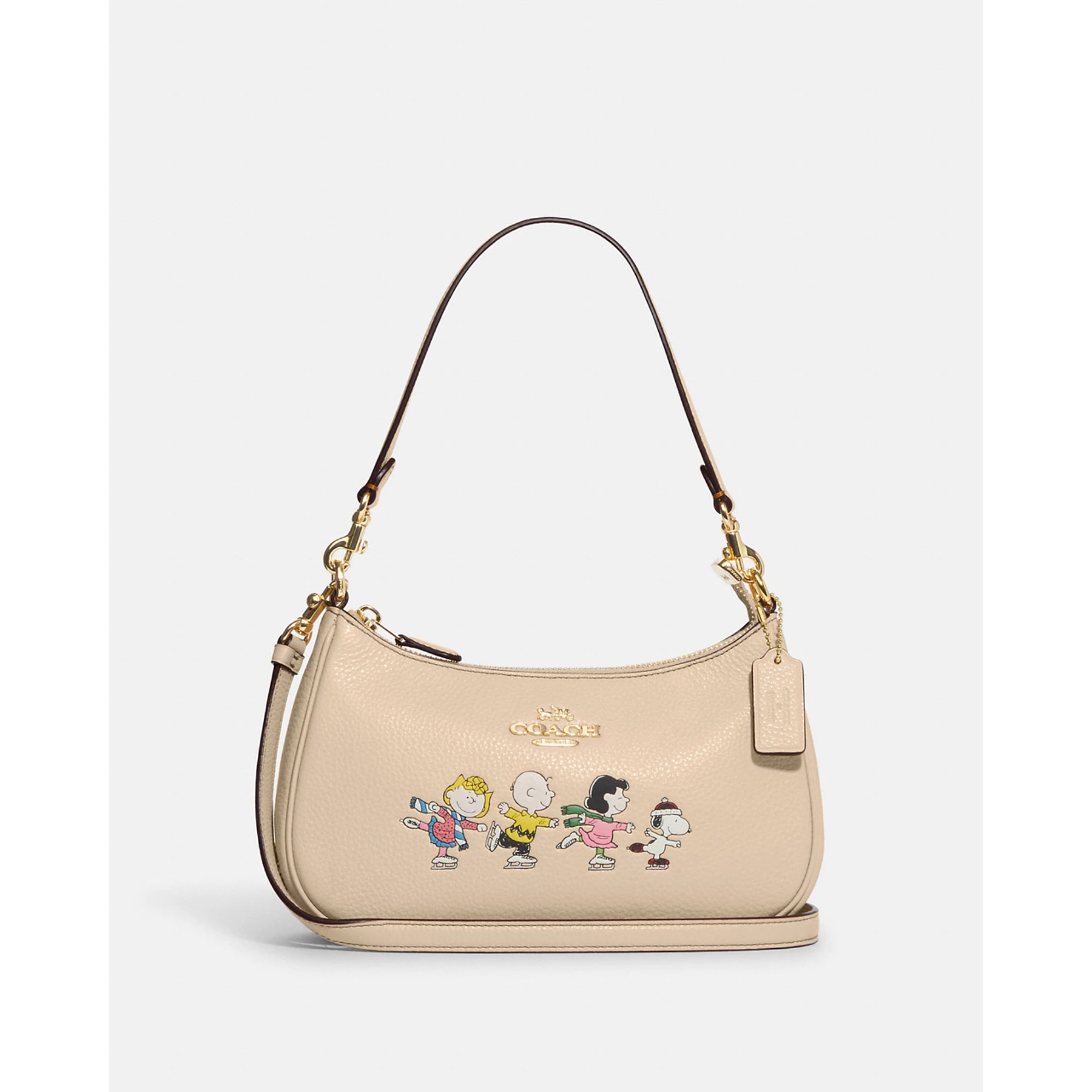Coach X Peanuts Teri Shoulder Bag With Snoopy And Friends Motif