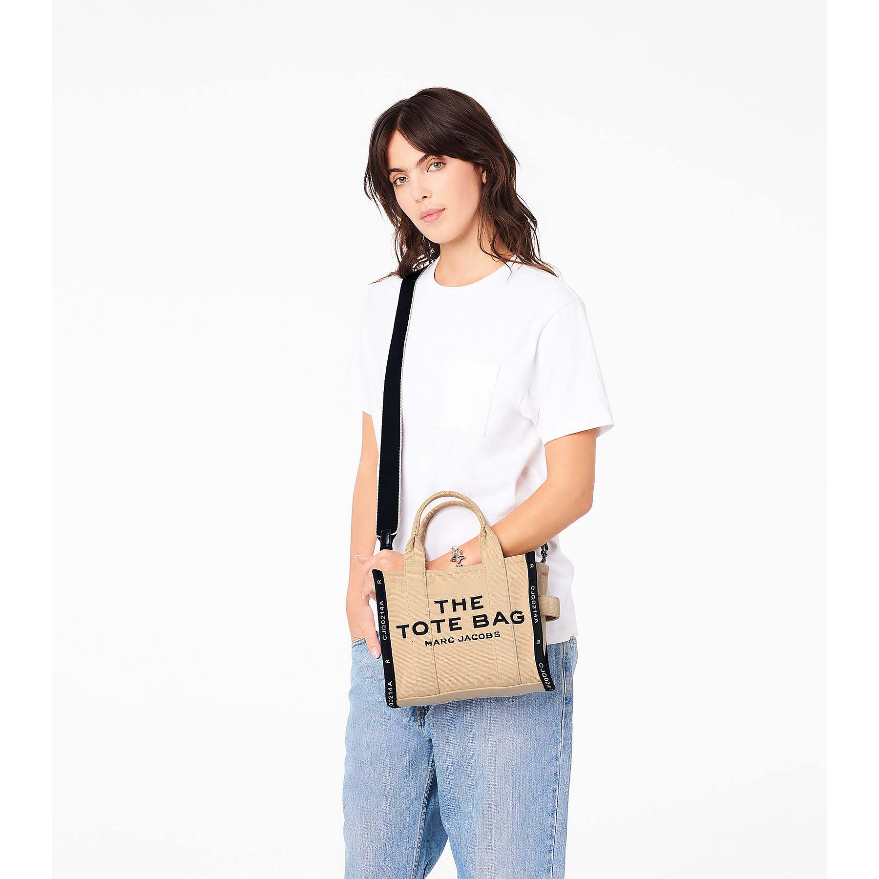 The Tote Bag Small - Jacquard Warm Sand