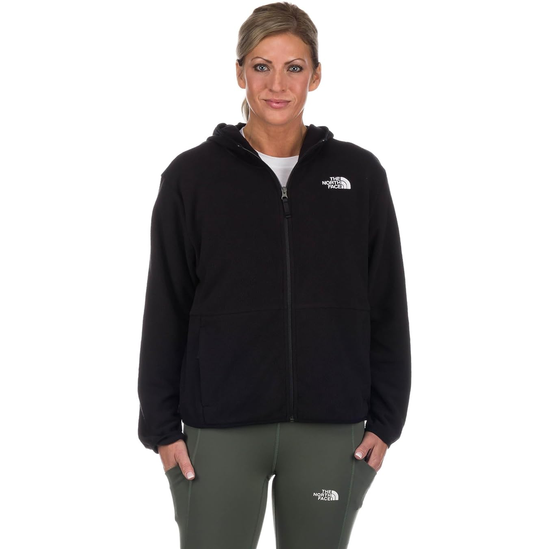 Anchor Full Zipper Hoodie Black Women