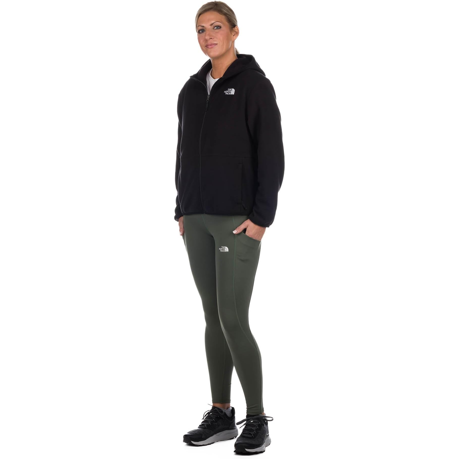 Anchor Full Zipper Hoodie Black Women