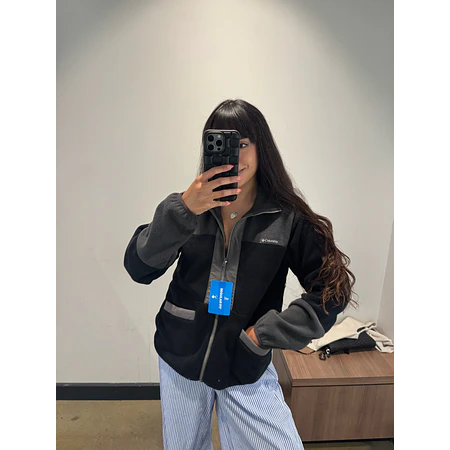 Fleece Full zipper negro Columbia