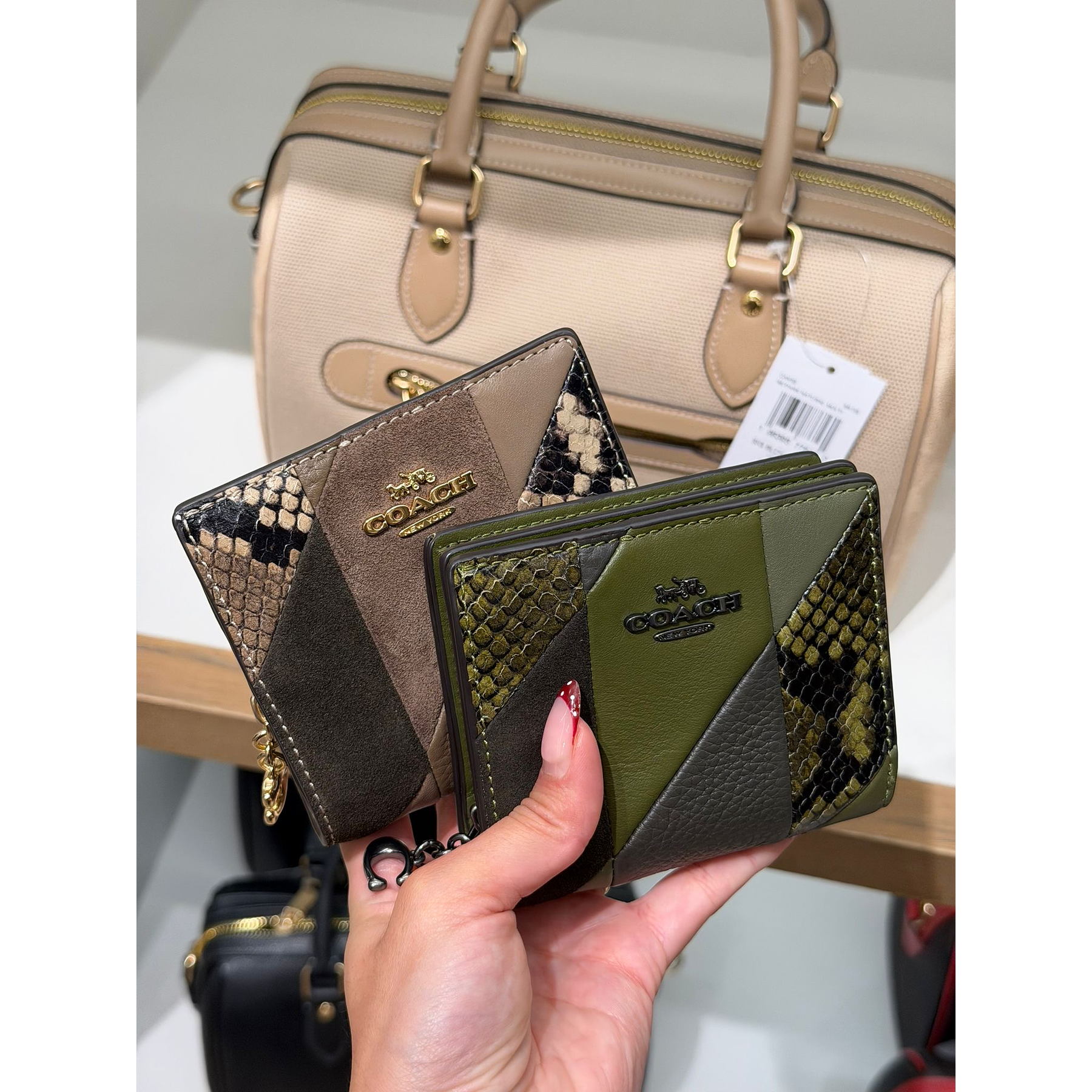 Billetera Coach Print Café 