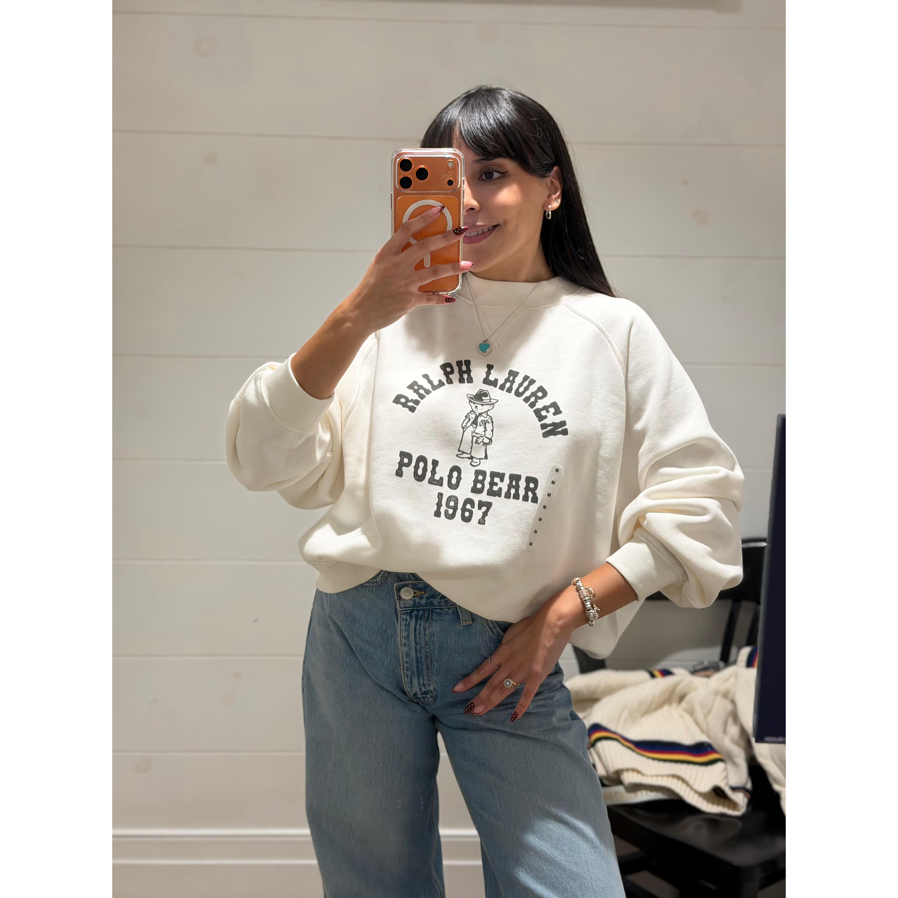 Hoodie Polo Bear Blanco M