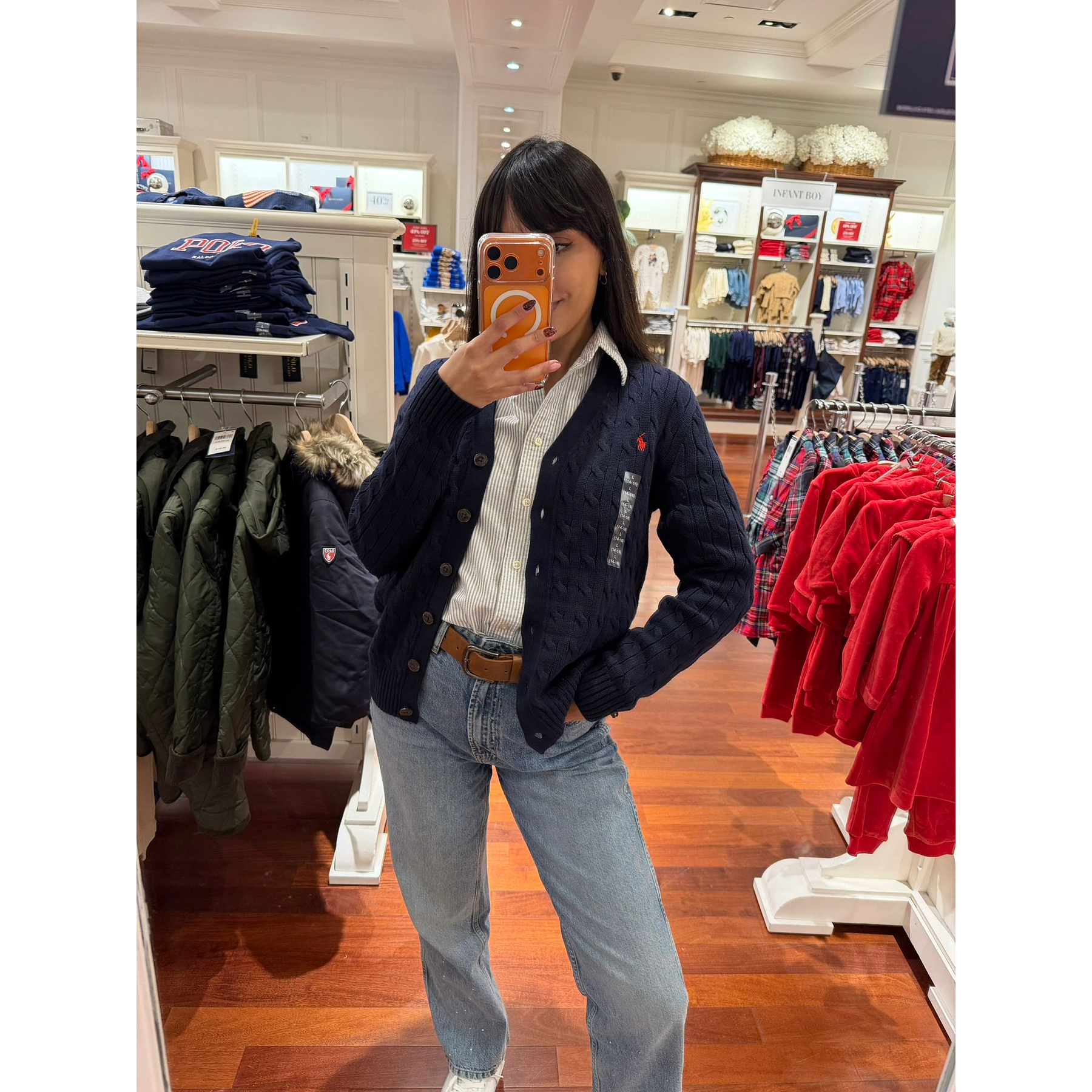 Cardigan Polo Kids Azul Marino