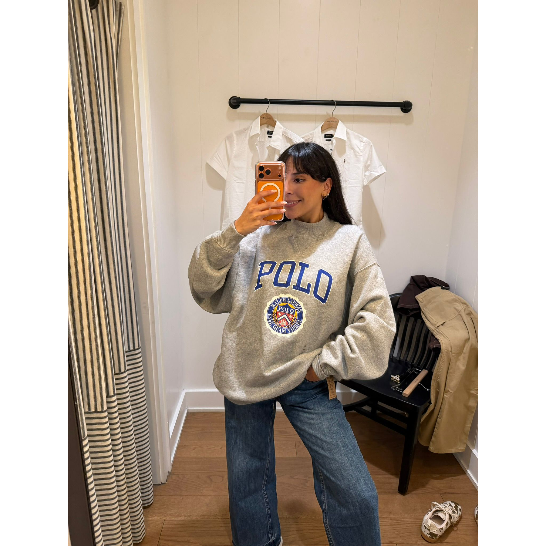 Poleron Polo cuello alto gris