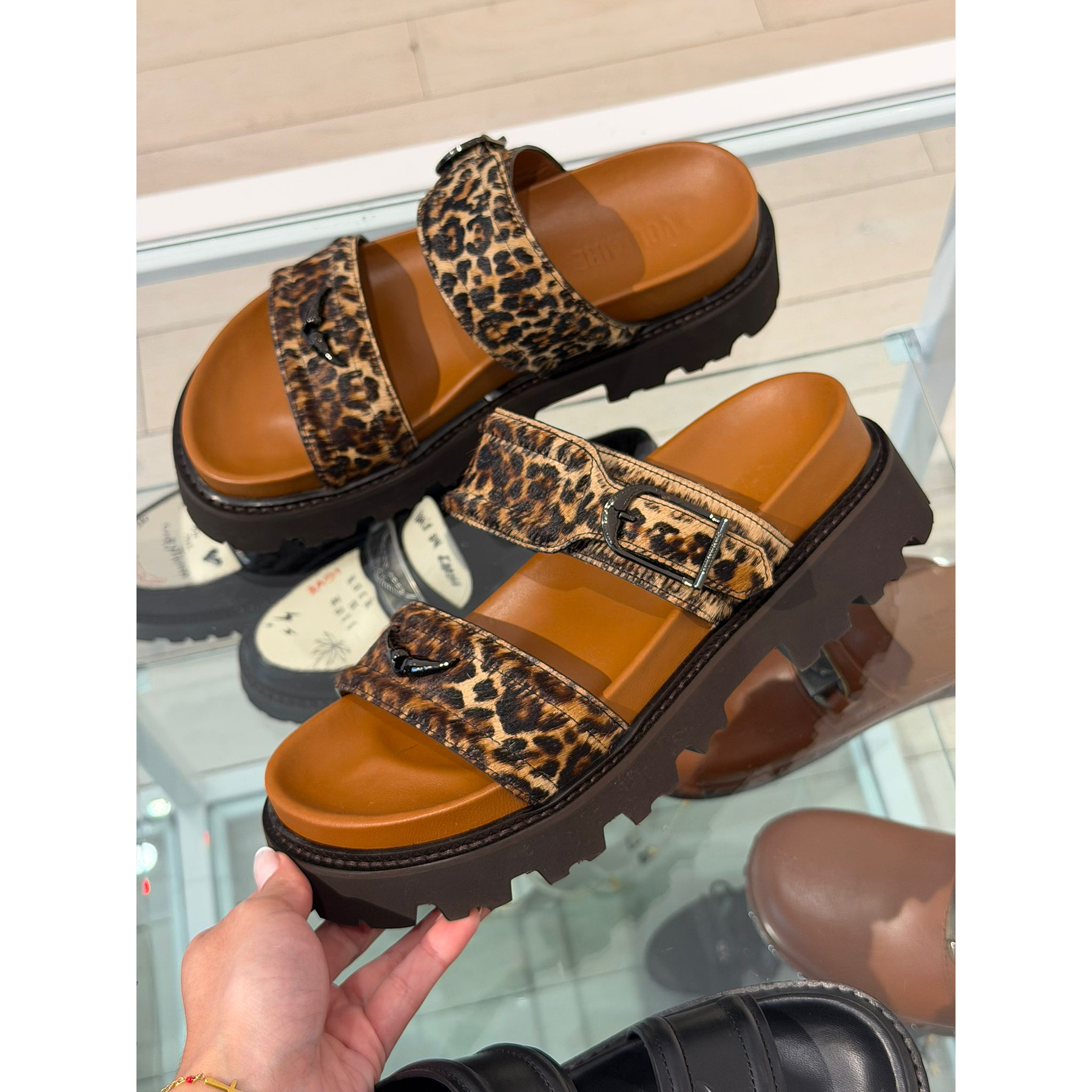 Sandalias Ride Mule Print