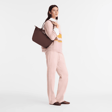 LE PLIAGE M TOTE BAG Mocha - Recycled Canvas