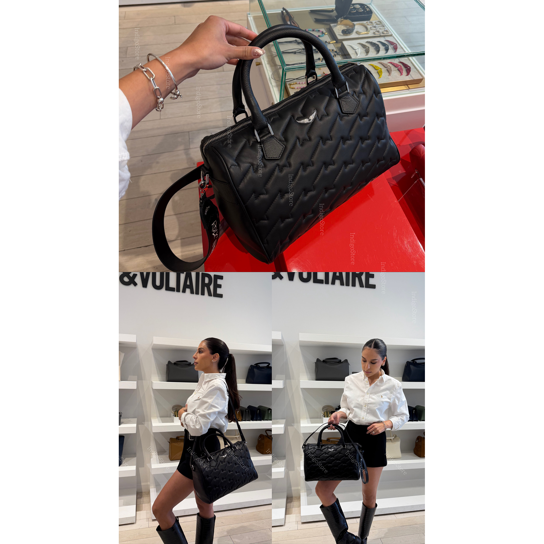 Sunny Medium Wings Zv Quilted | Black