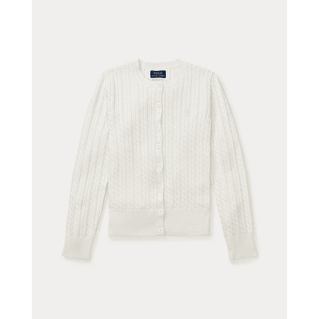 Mini-Cable Cotton Cardigan Warm White