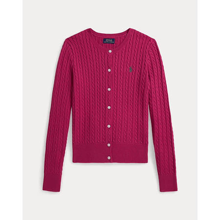 Mini-Cable Cotton Cardigan Preppy Pink 