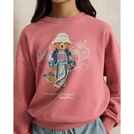 Polo Bear Terry Sweatshirt Desert Rose