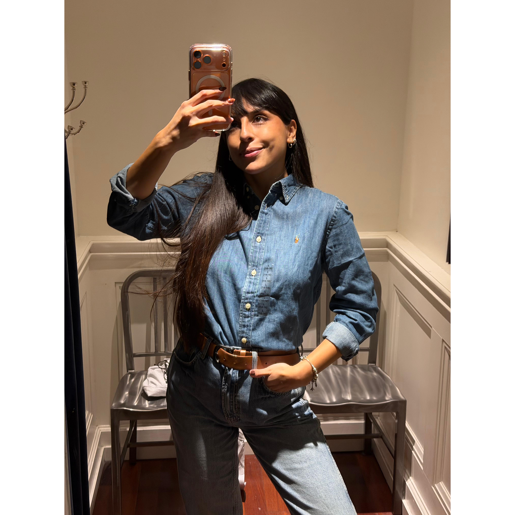 Cotton Chambray Shirt Denim Kids