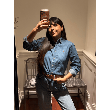 Cotton Chambray Shirt Denim Kids