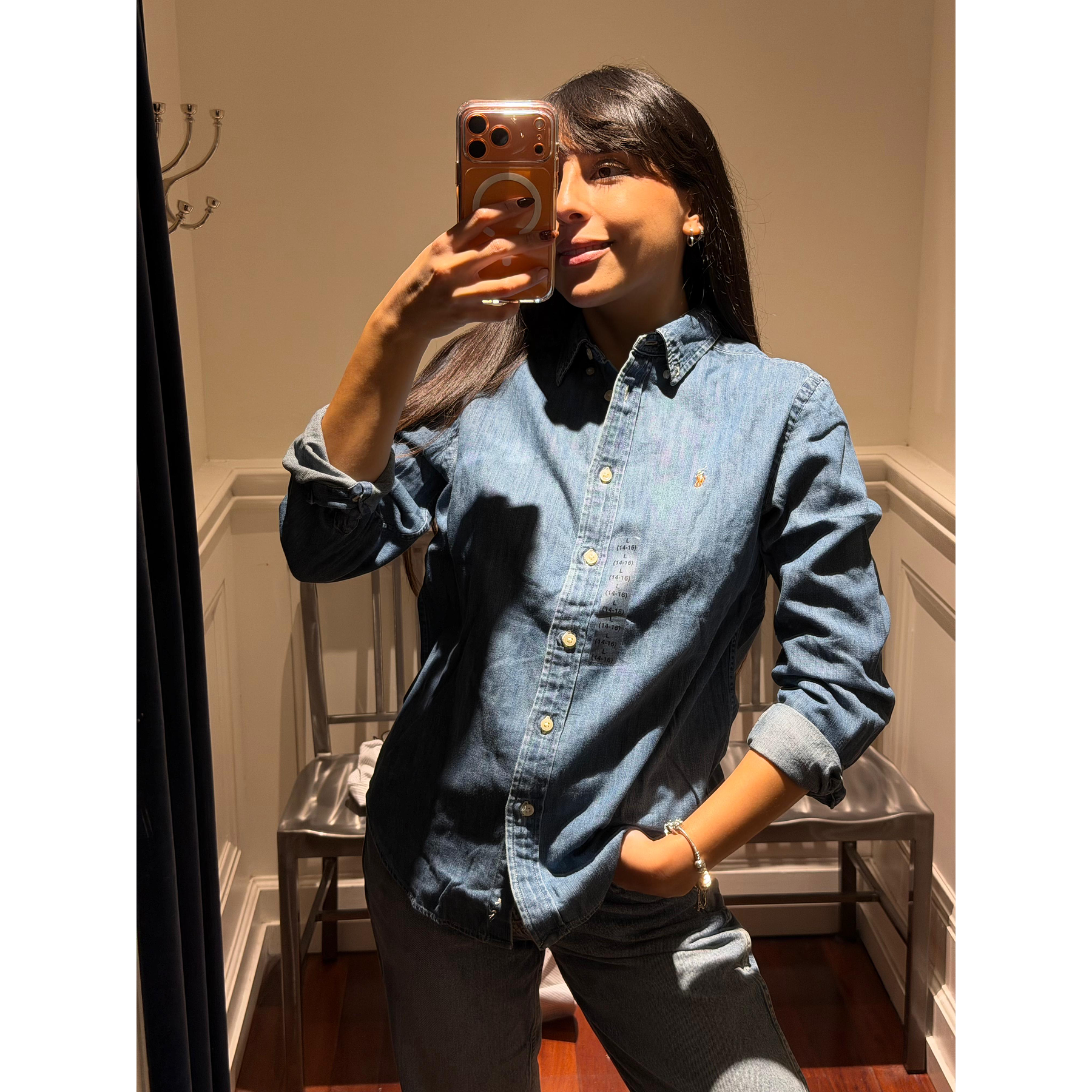 Cotton Chambray Shirt Denim Kids