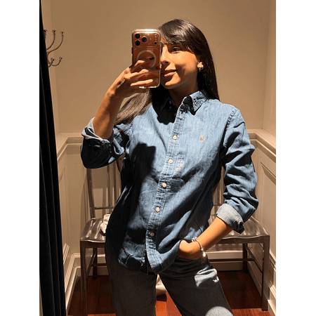 Cotton Chambray Shirt Denim Kids