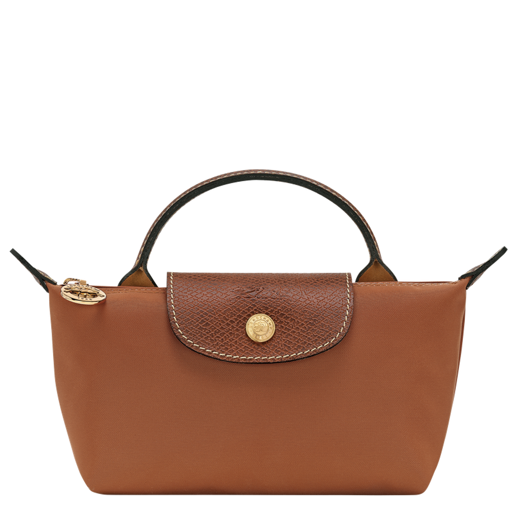 Le Pliage Mini Pouch Nylon Tote Bag - Cognac