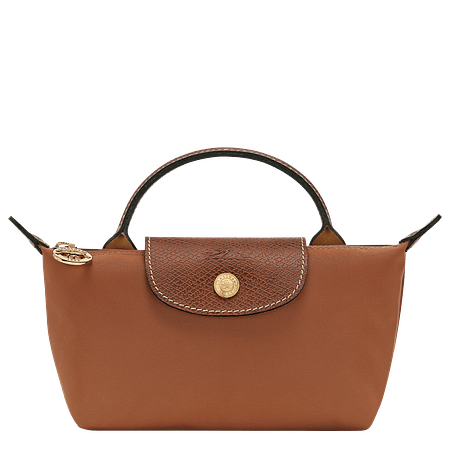 Le Pliage Mini Pouch Nylon Tote Bag - Cognac