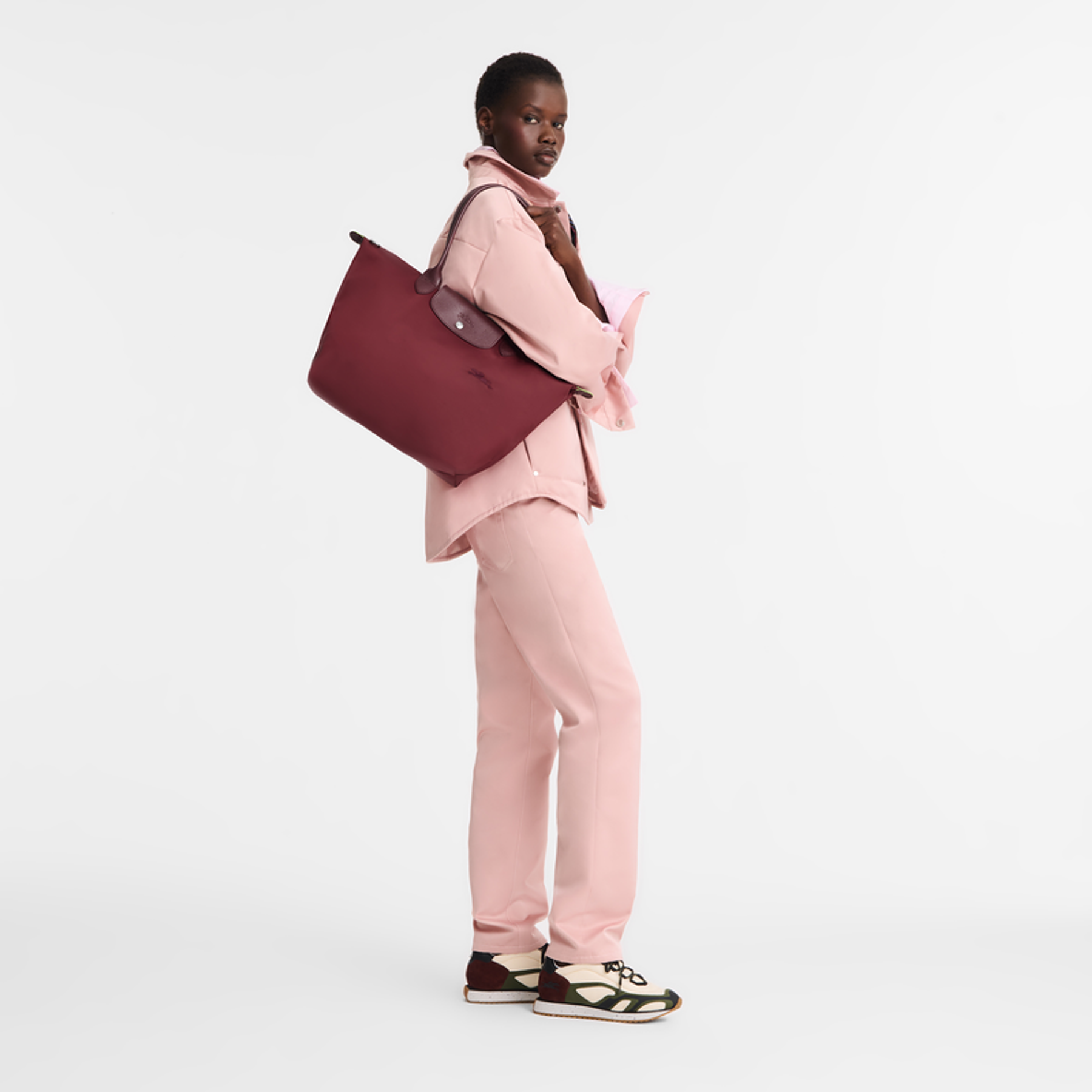 Le Pliage Large Nylon Tote Bag - Pomegranate