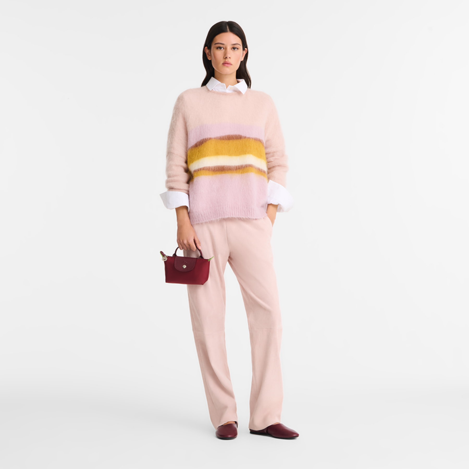 Le Pliage Mini Pouch Nylon Tote Bag - Pomegranate