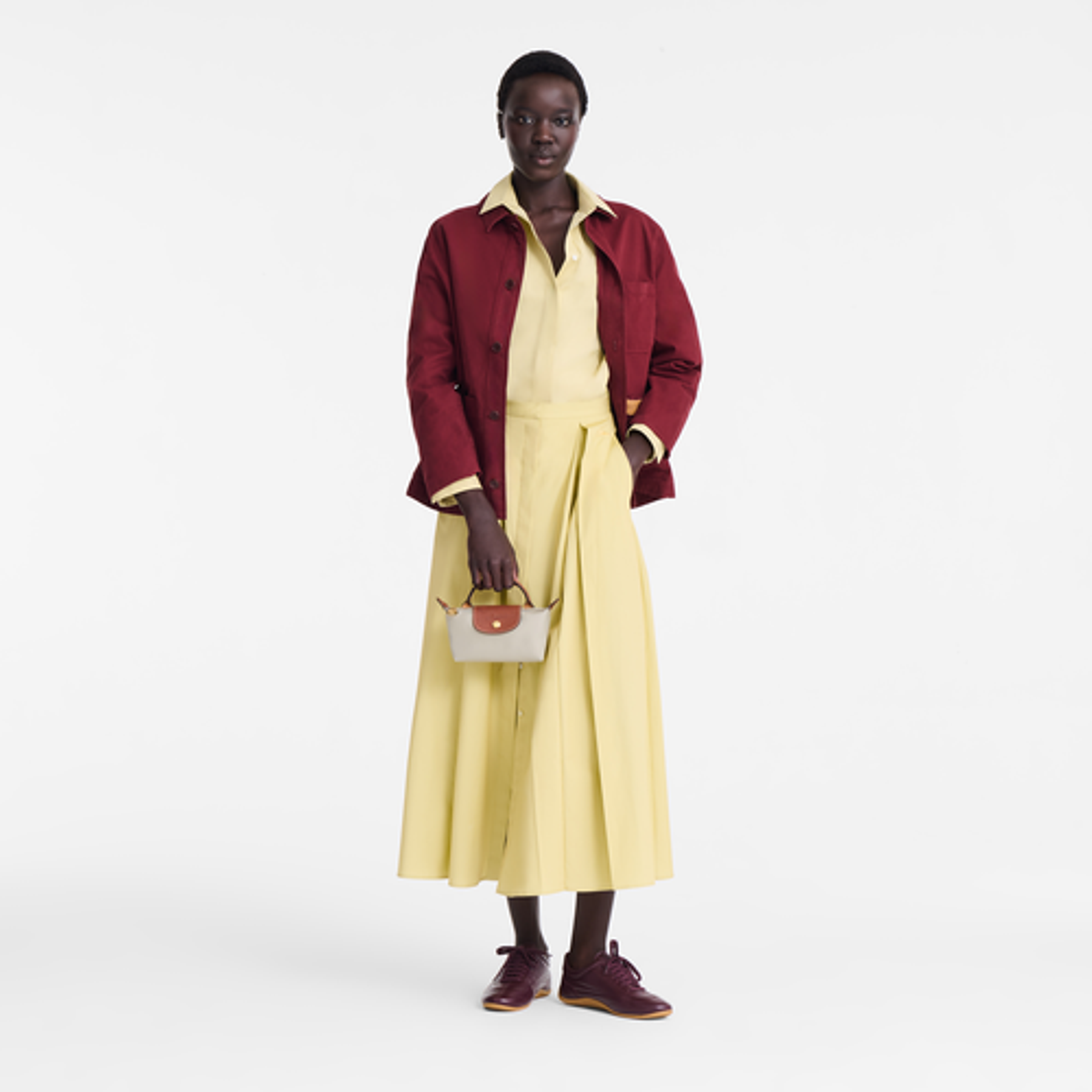 Le Pliage Mini Pouch Nylon Tote Bag - Pebble