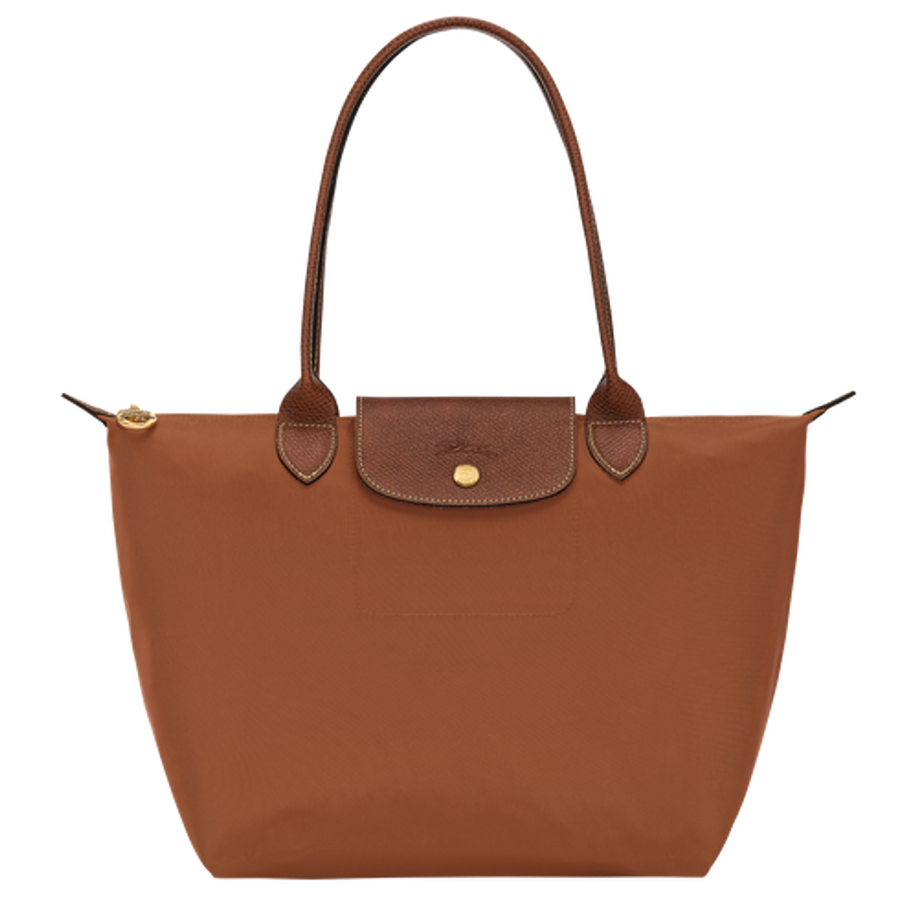 Le Pliage Medium Nylon Tote Bag - Cognac