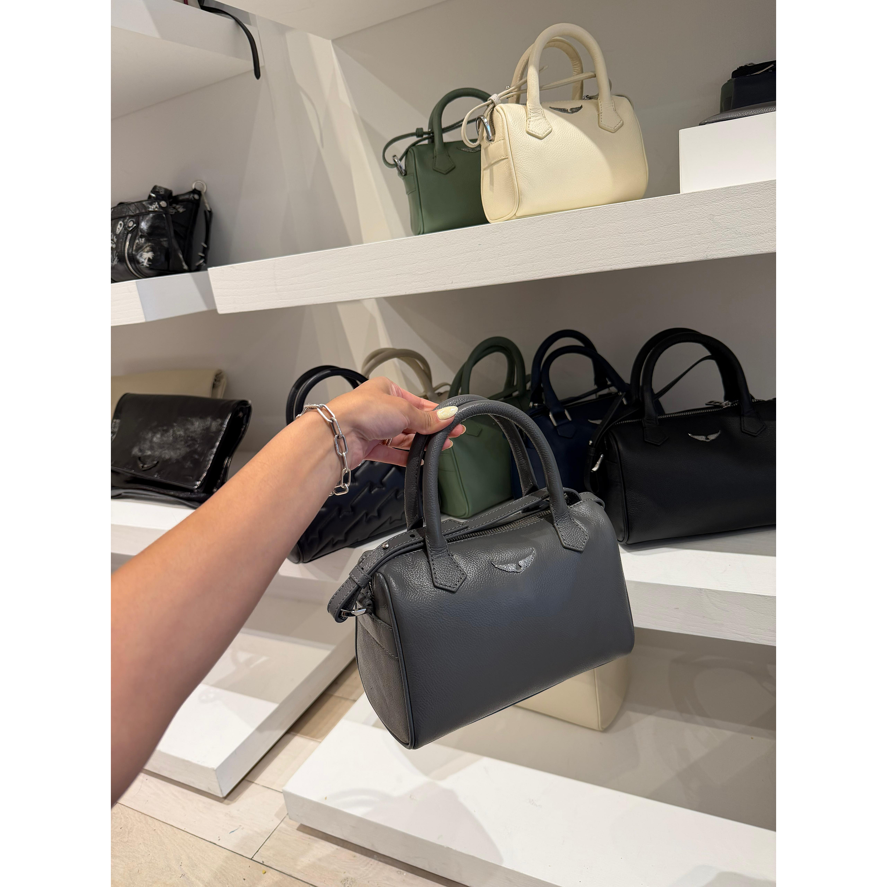 Sunny XS Leather Gris