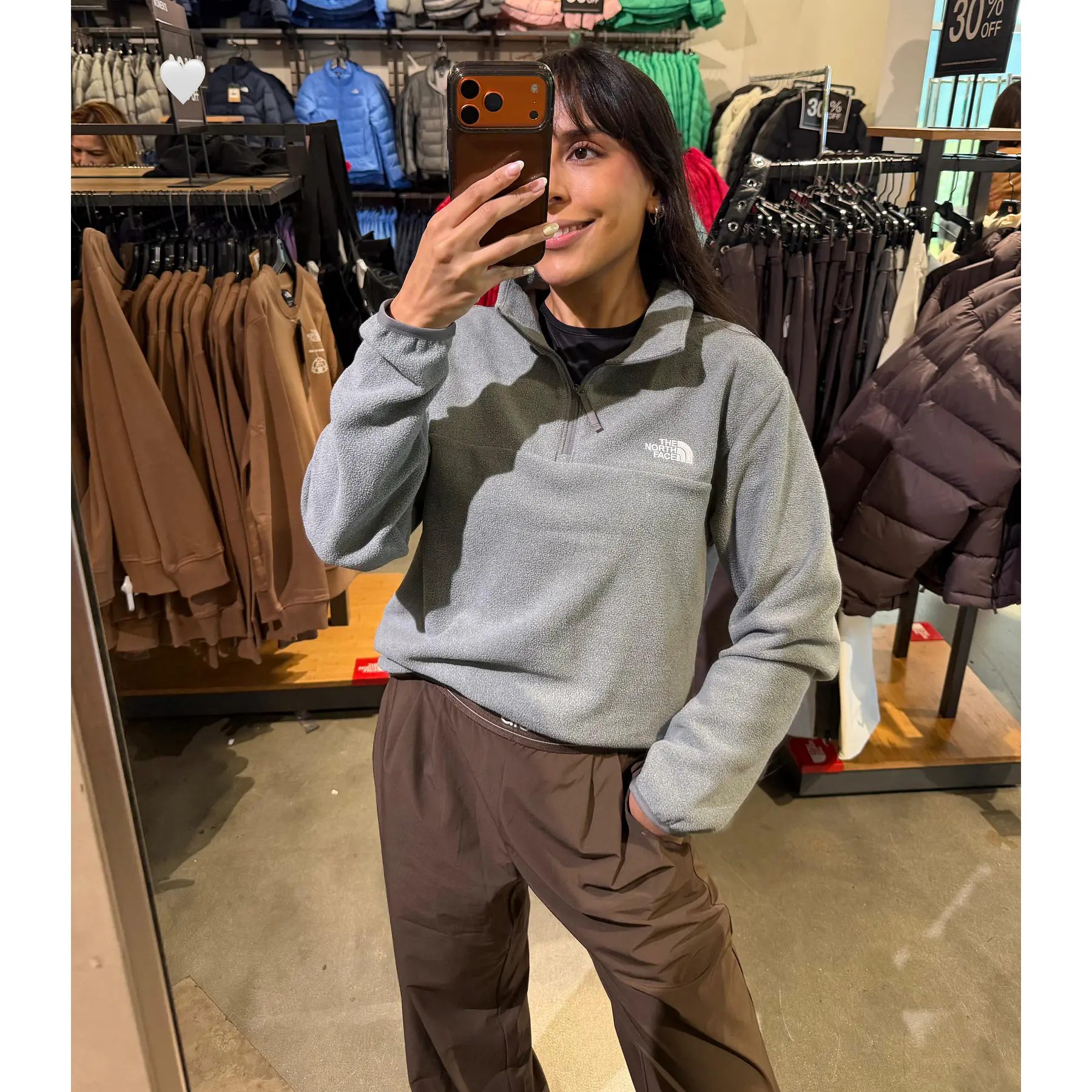 Anchor 1/4 Zipper Hoodie Gray