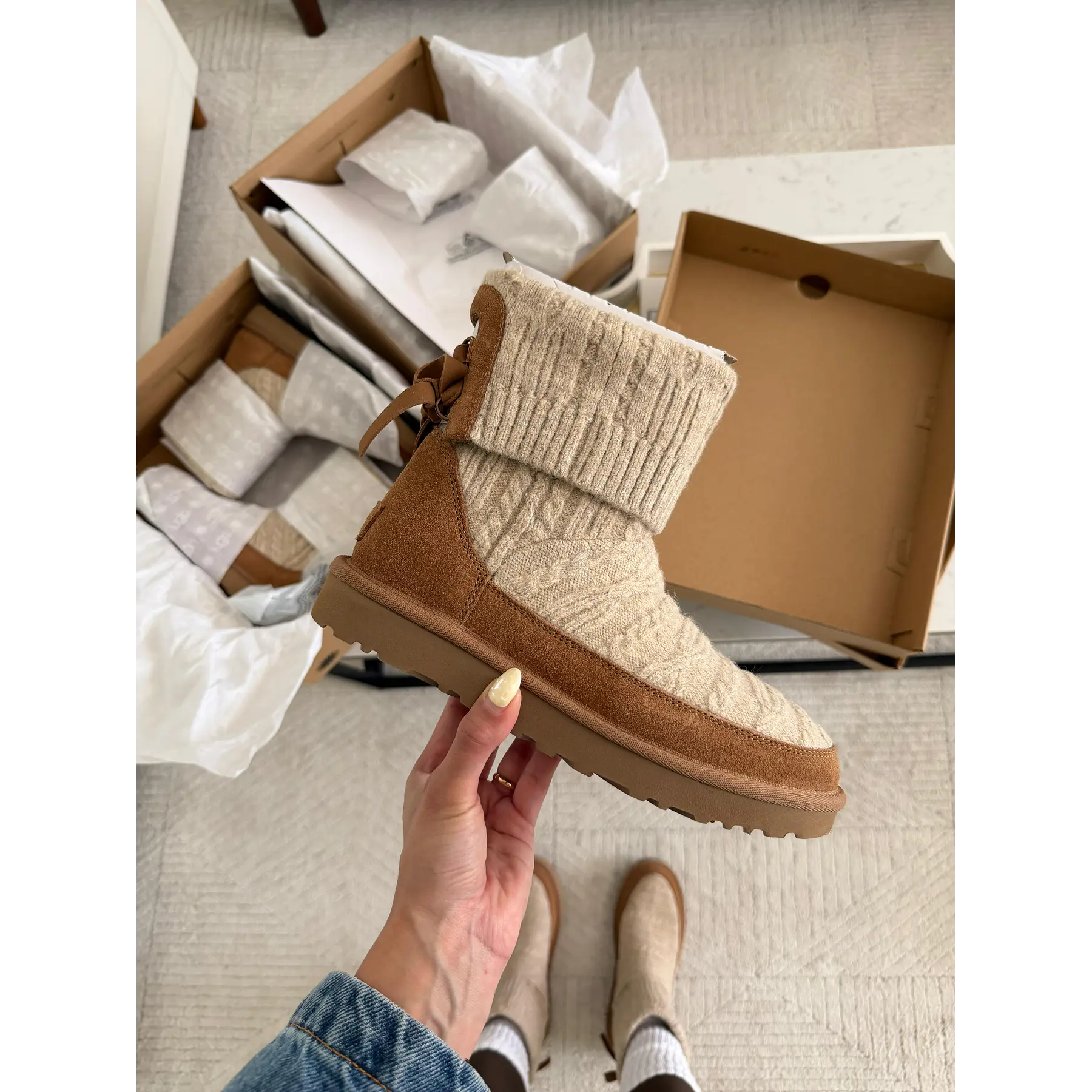 UGG Classic Mini Cable Knit Bootie