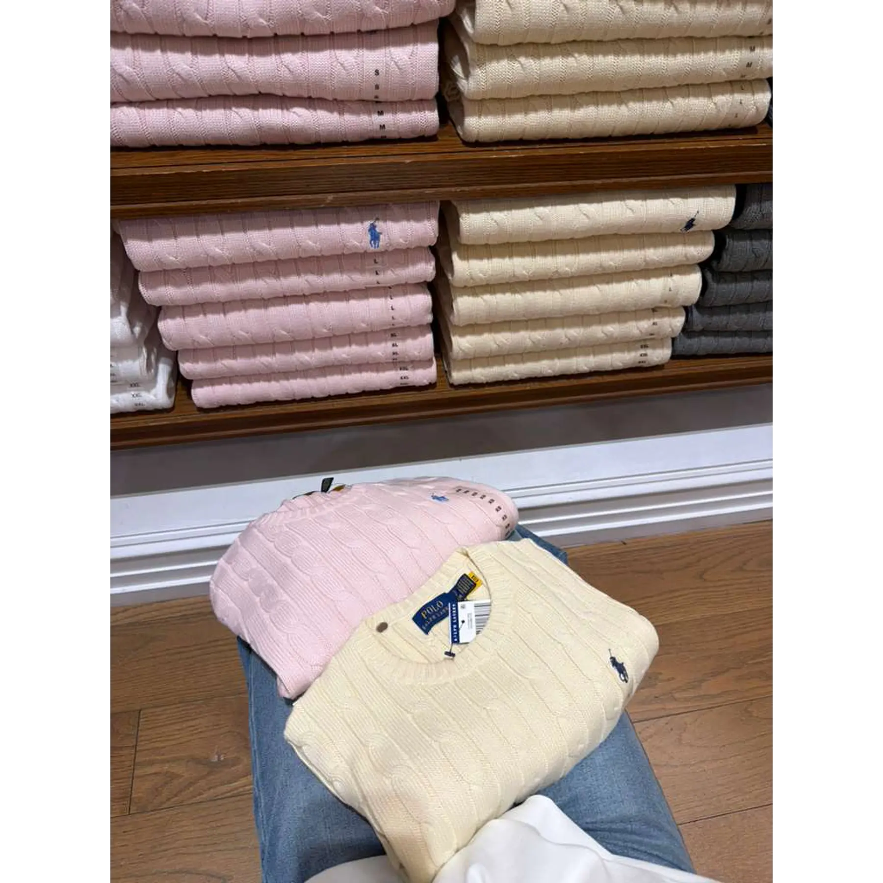Sweater Crema Polo Ralph Mujer