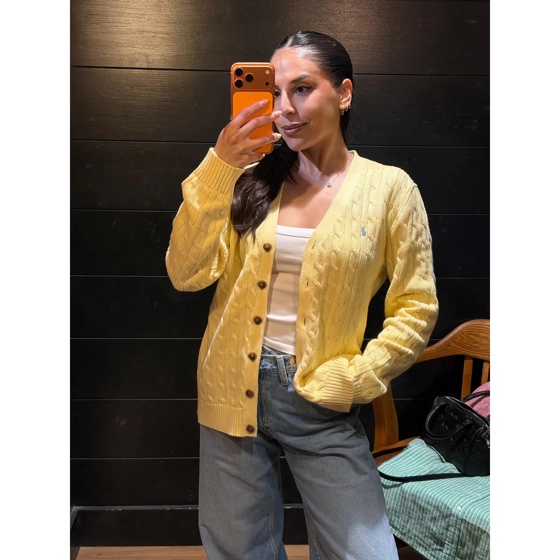 Cardigan Polo Kids Amarillo Pastel