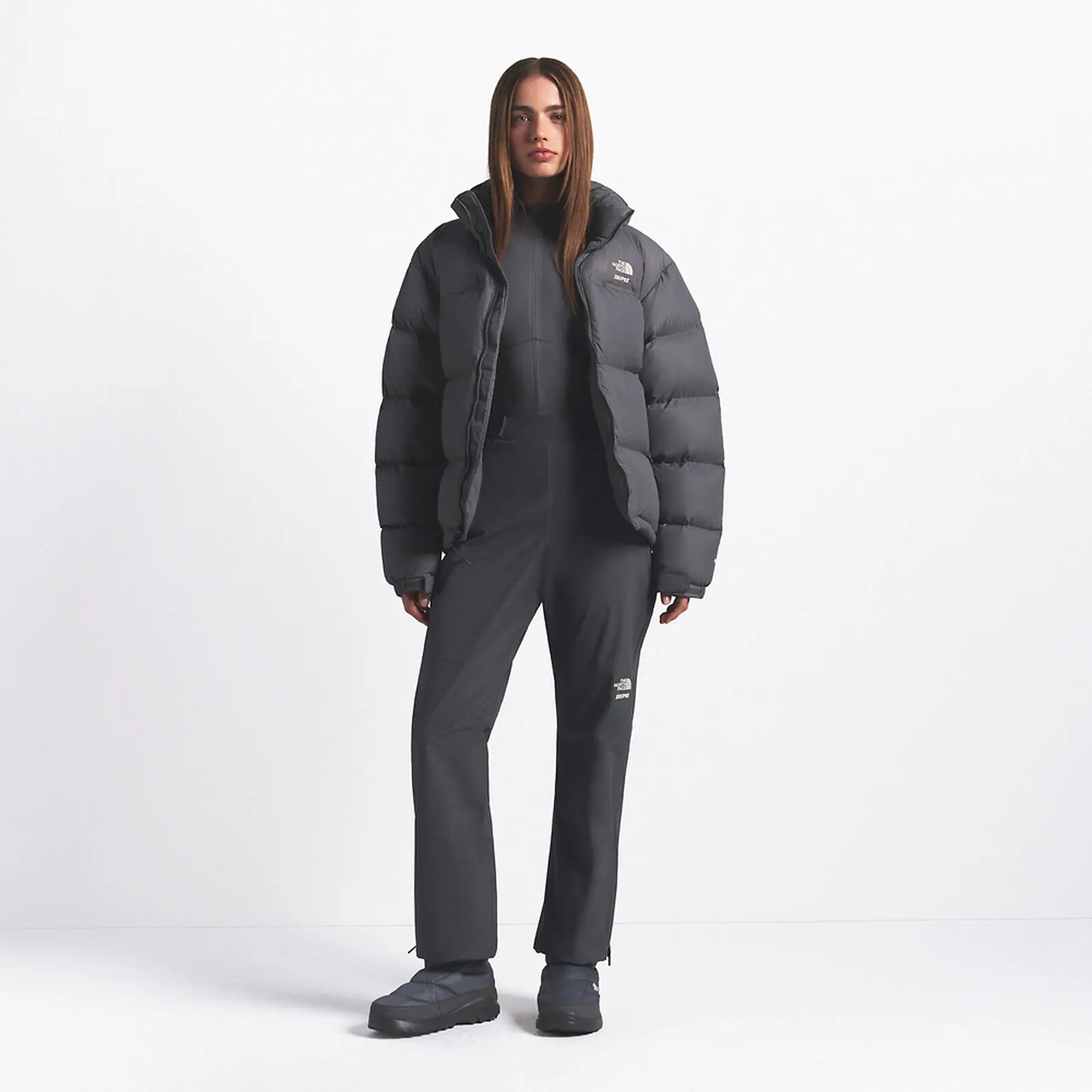 The North Face X SKIMS 1996 Nuptse Jacket Gunmetal
