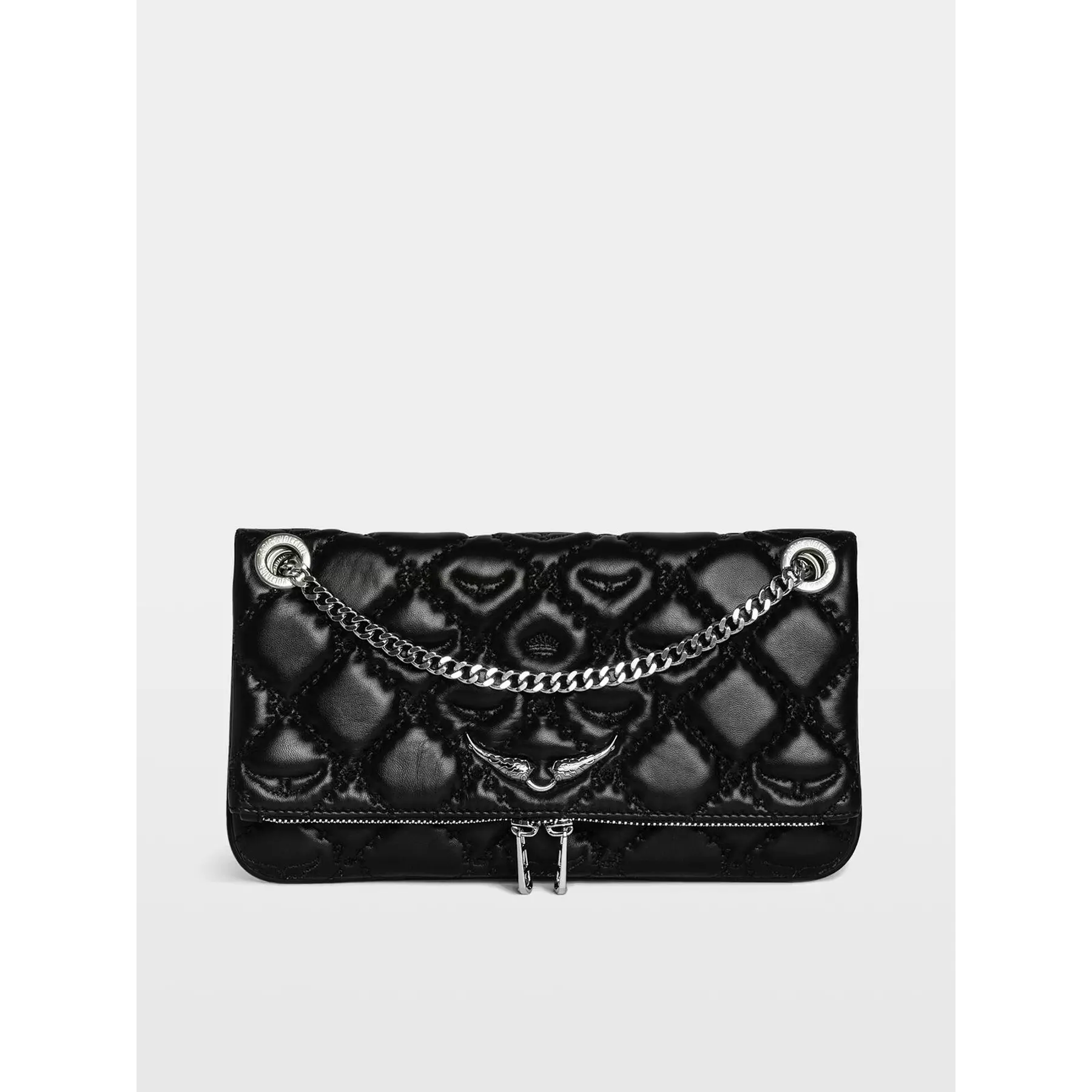 Rock II Quilted Monogram Clutch