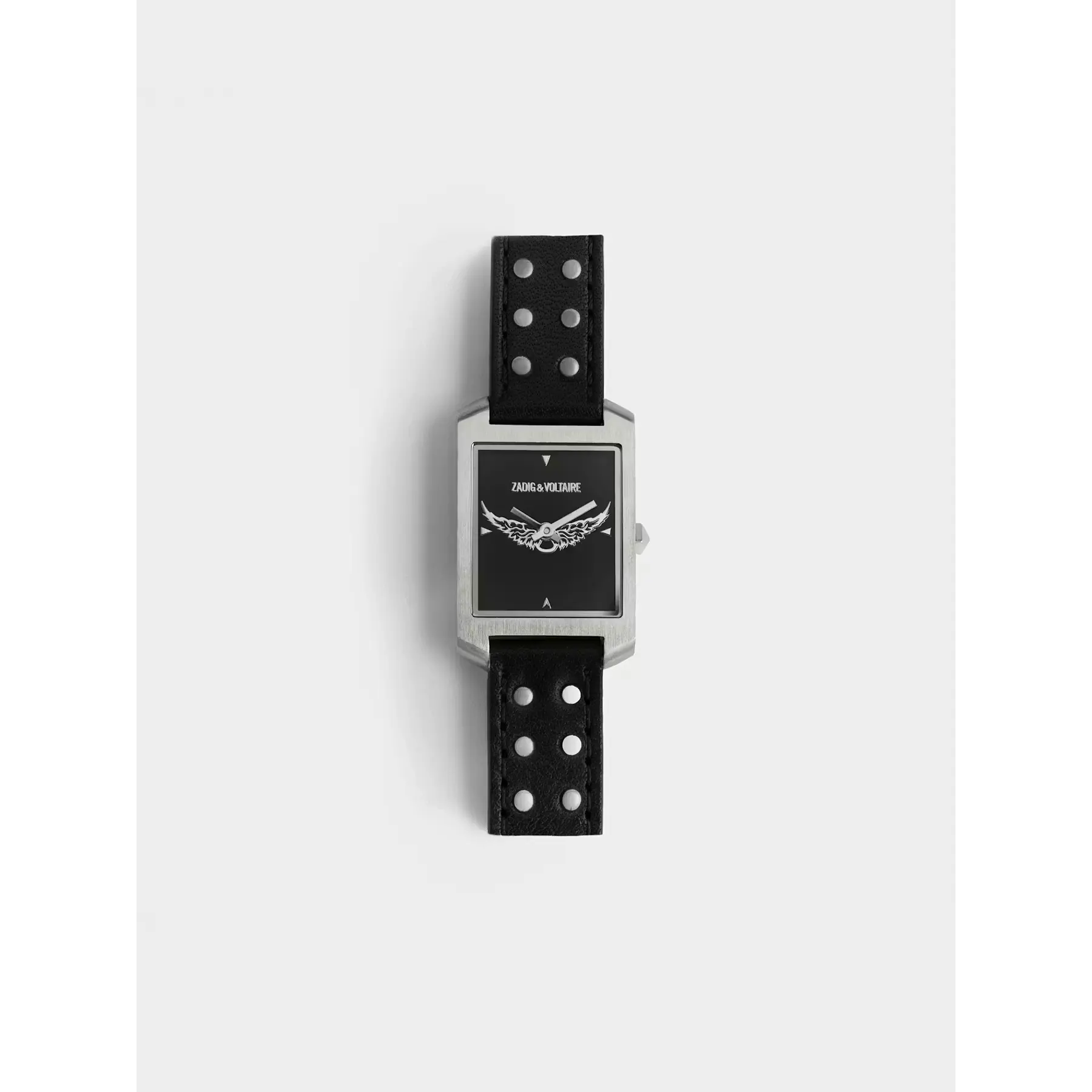 Voltaire Leather Studs Watch - Black